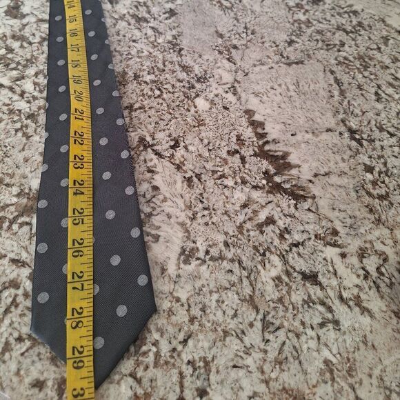 Paul Smith  Gray  polka dot silk tie - Picture 6 of 7